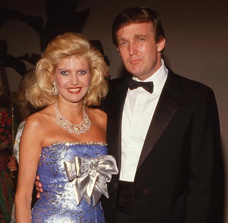 Donald Trump and his late first wife, Ivana Trump during their youth years